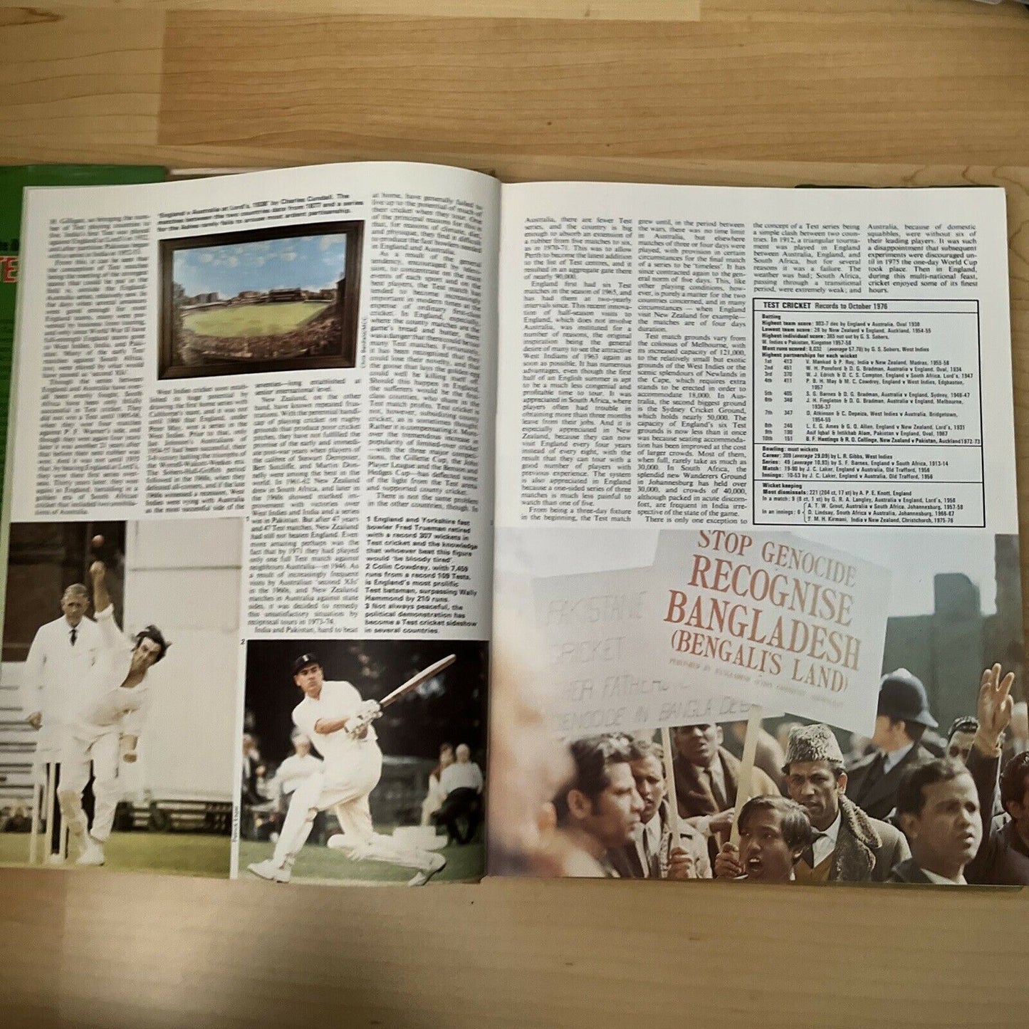 Illustrated History of Test Cricket: First Century Book HC 1977 Richie Benaud