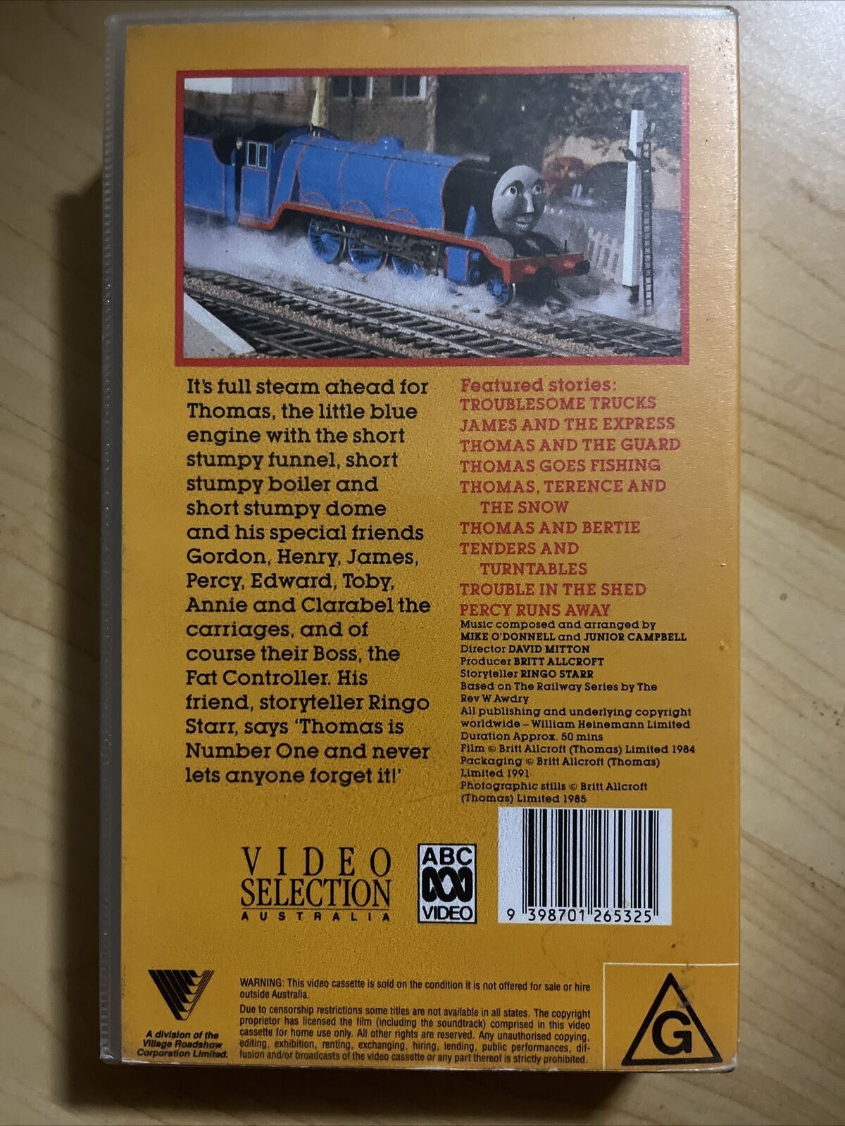 Thomas The Tank Engine & Friends - Troublesome Trucks (VHS, 1991)  Ringo Starr