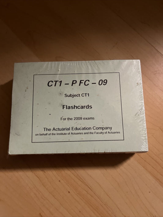 Actuarial Subject CT1 Flashcards for 2009 Exams CT1-PFC-09 Actuary