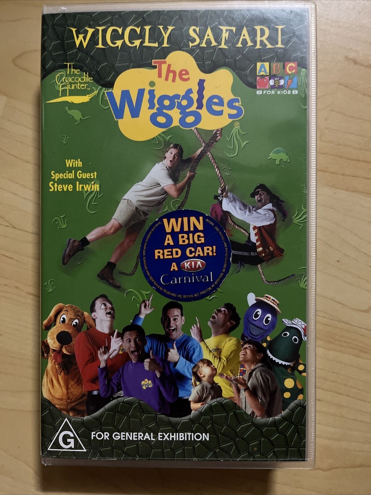 The Wiggles Wiggly Safari Steve Irwin VHS Video Cassette Tape PAL G 2002
