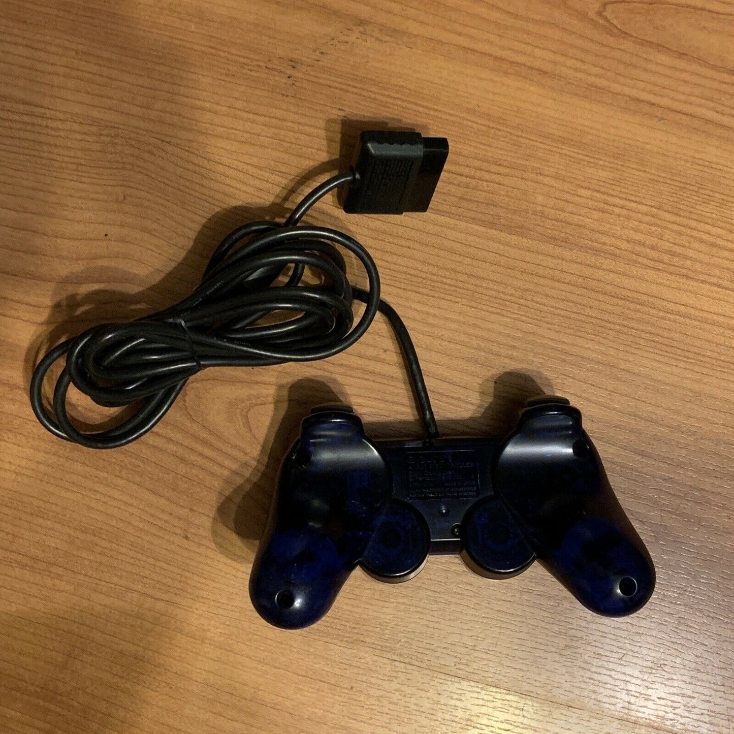 Official Sony PlayStation PS2 Dualshock Dark Blue Transparent Controller - RARE!