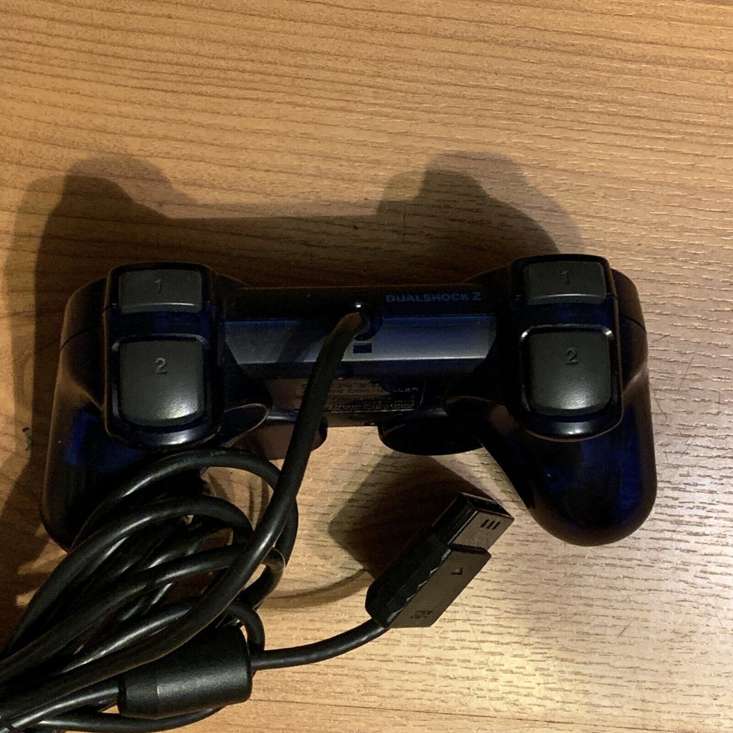 Official Sony PlayStation PS2 Dualshock Dark Blue Transparent Controller - RARE!