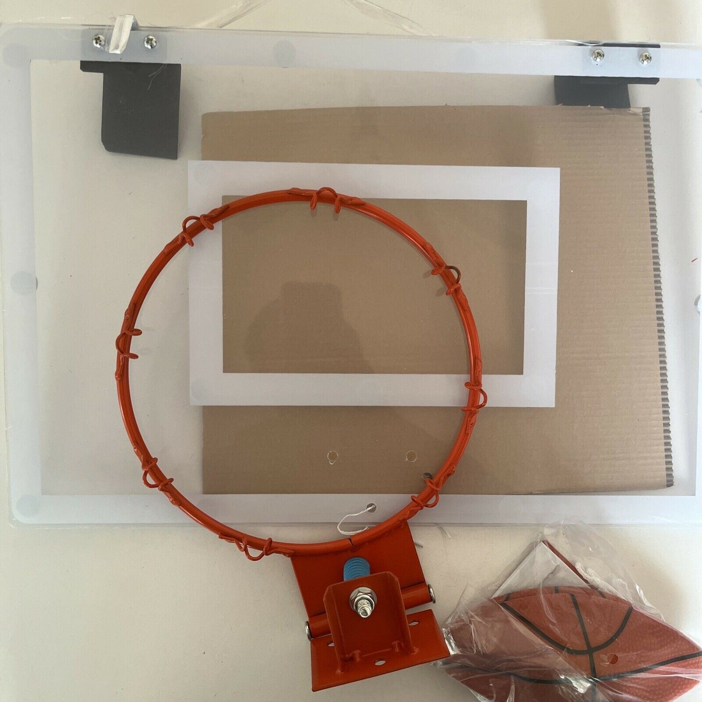 Pro Mini Hoop Indoor Basketball Hoop with Ball, 18"x12" 45x30cm Transparent