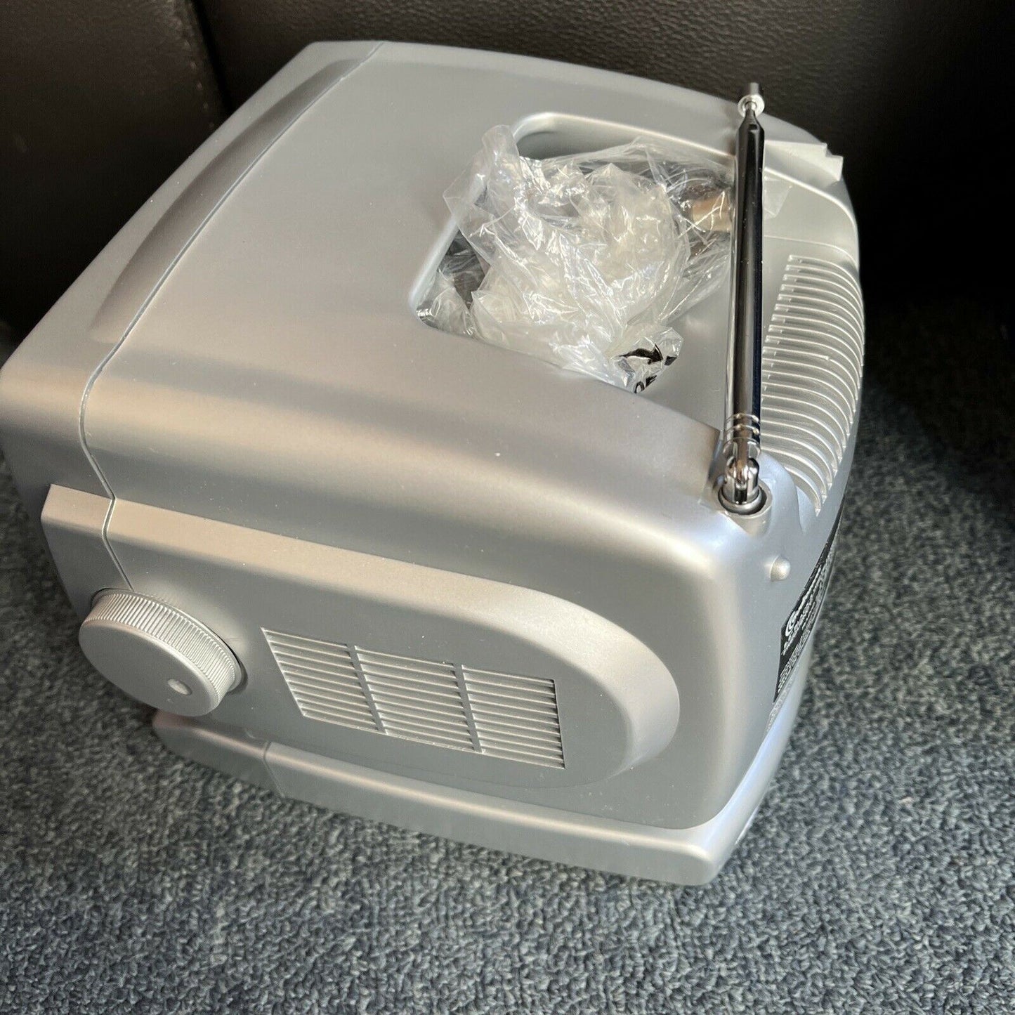 Audiosonic Portable 14cm Black & White TV w Radio *No Display For Parts / Repair