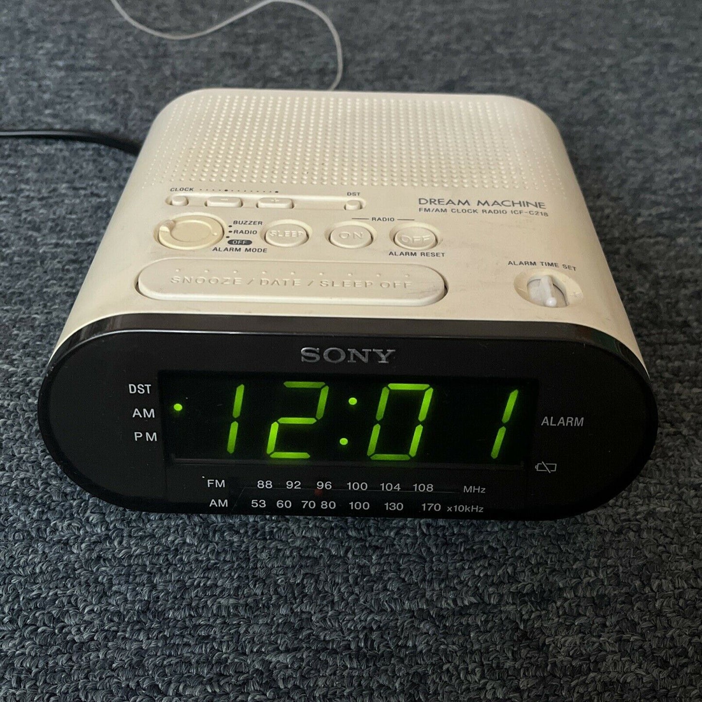 Sony ICF-218 Alarm Clock AM/FM Radio