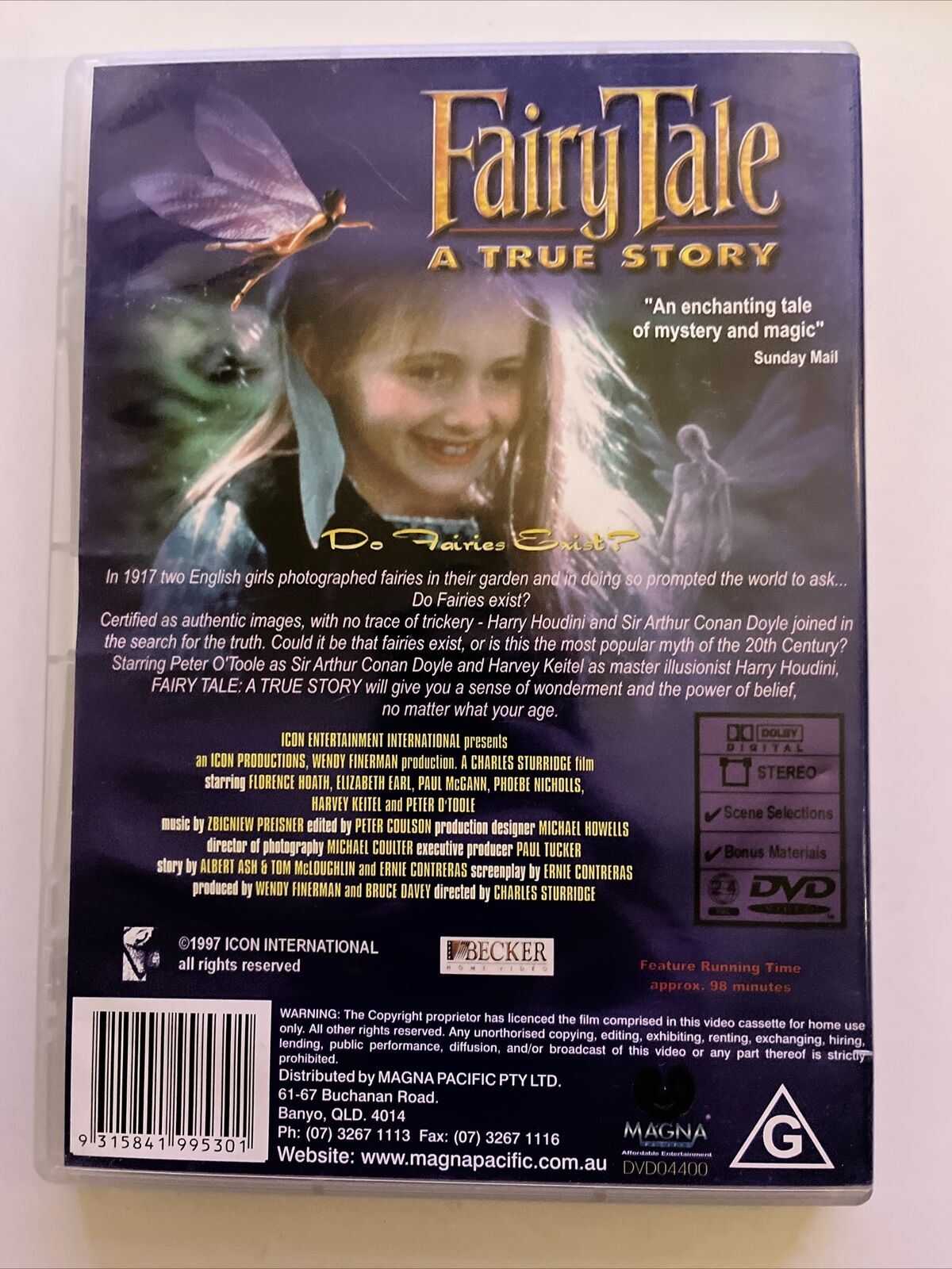 Fairy Tale - A True Story (DVD, 1997) Harvey Keitel, Jason Salkey, Peter O'Toole