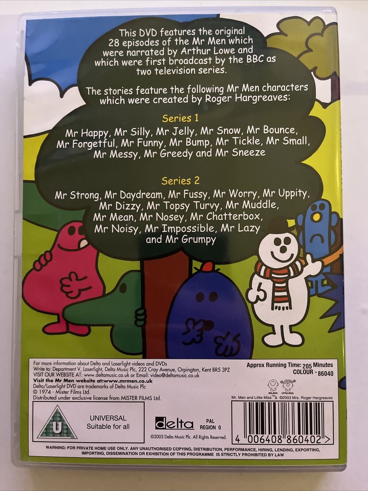 Mr Men - The Complete Original Animated Series (DVD, 1974) Region Free