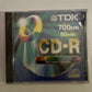 TDK Blank CD-R 700mb 80min