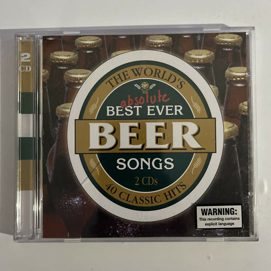 The World's Absolute Best Ever Beer Songs (CD, 2002, 2-Disc Set) Album