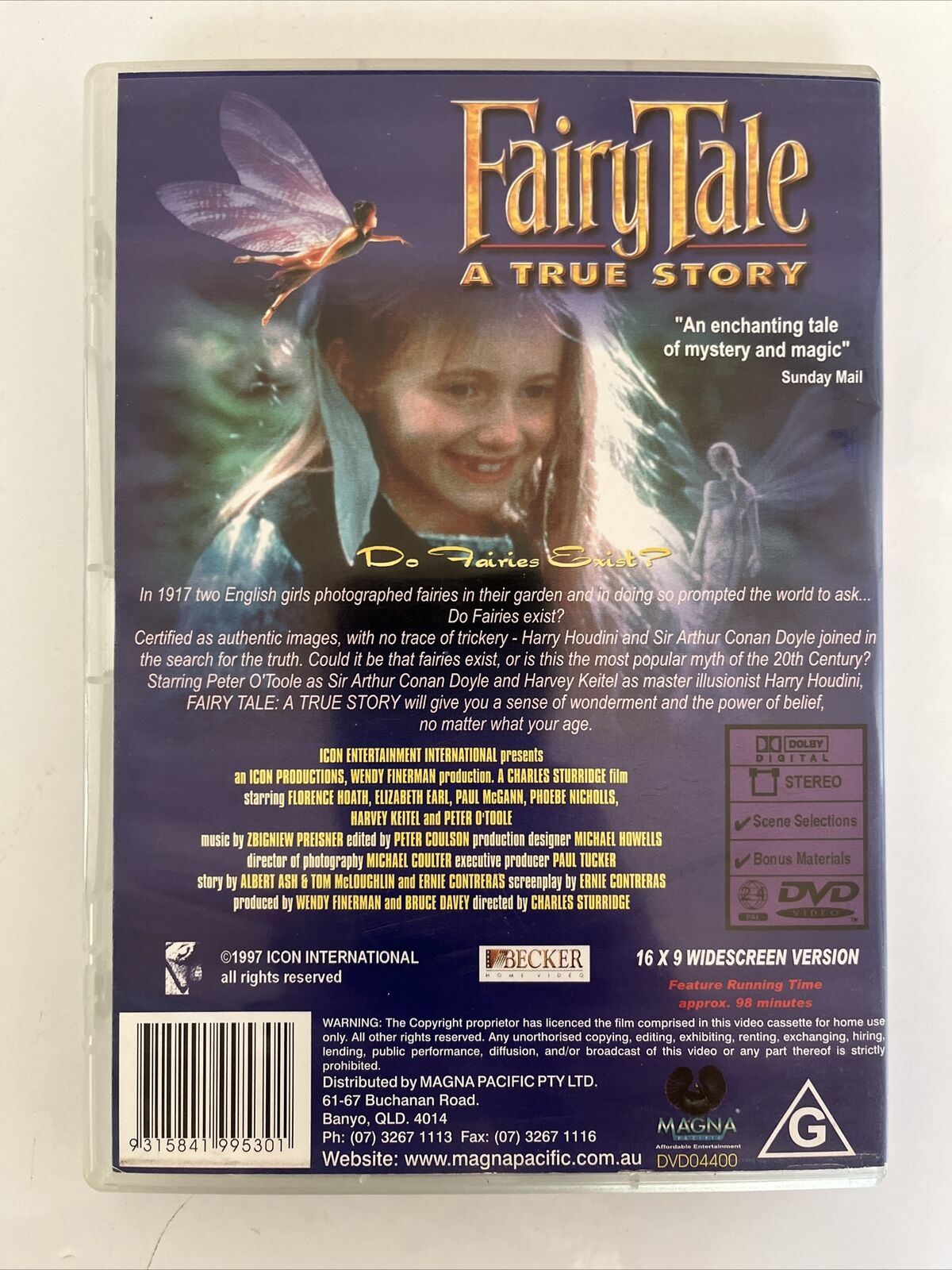 Fairy Tale - A True Story (DVD,1997) Florence Hoath, Harvey Keitel Peter O'Toole