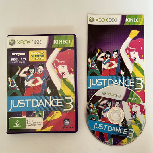Just Dance 3 - Microsoft Xbox 360 Game PAL Complete with Manual