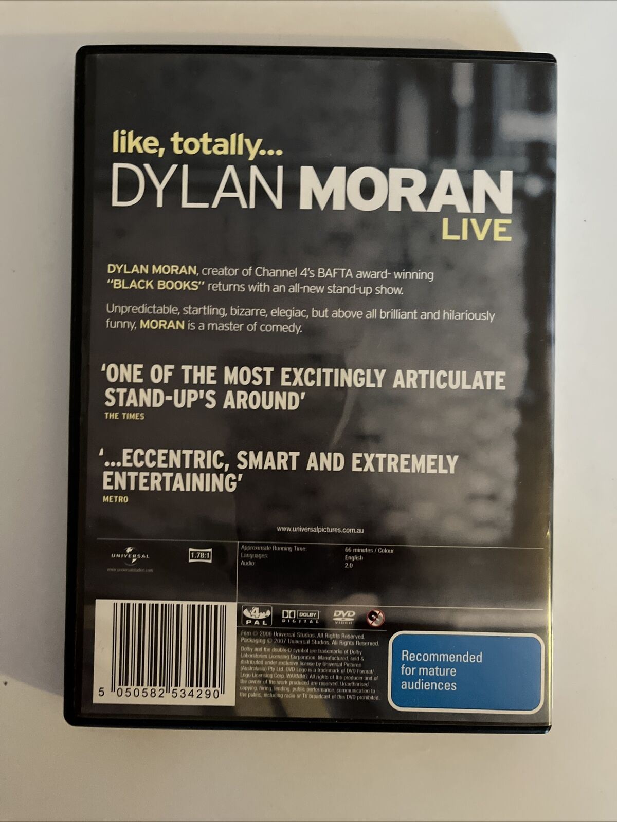 Dylan Moran : Live - Like Totally + Monster Live (DVD, 2006) Region 4