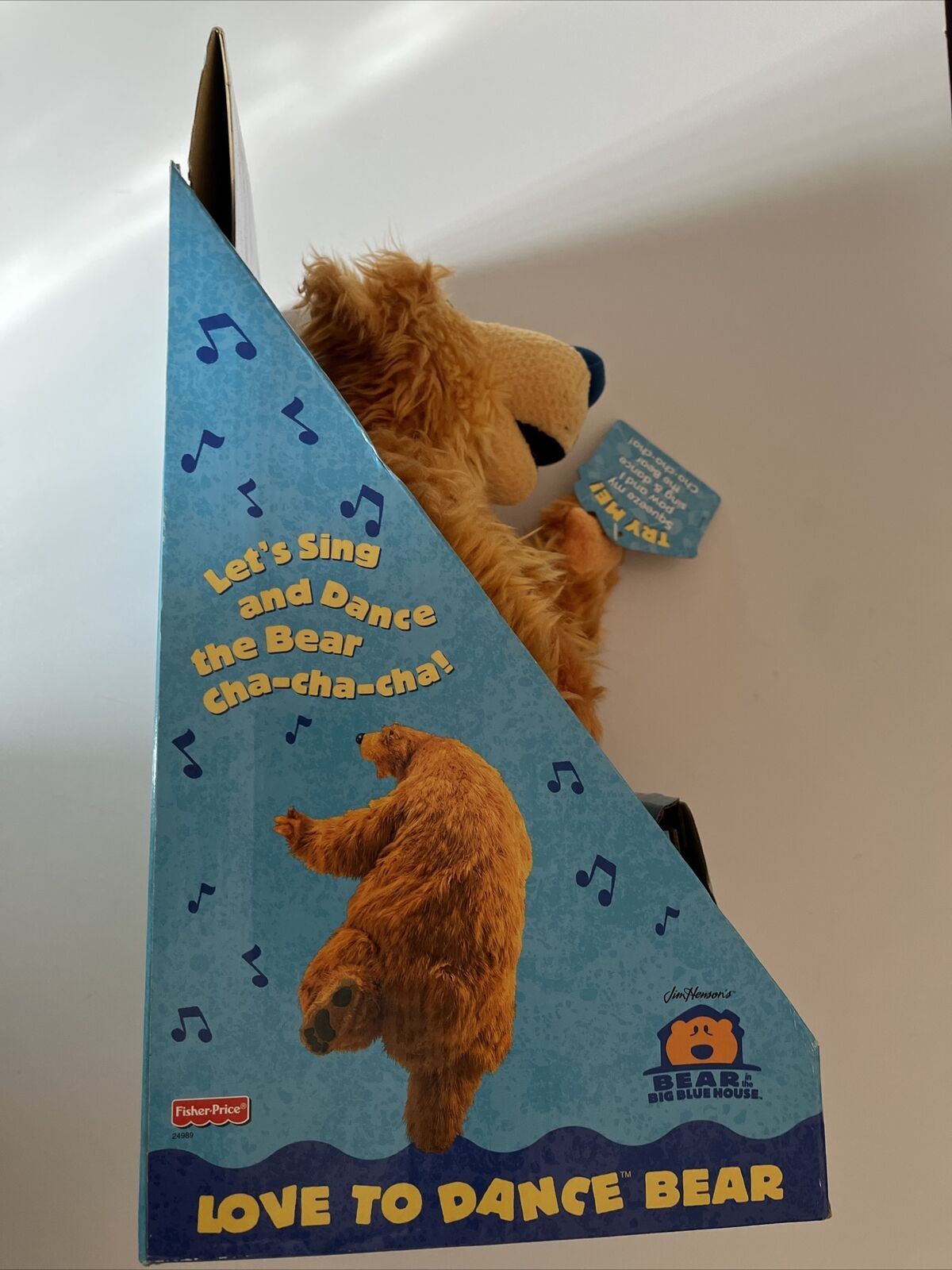 Vintage 1999 Bear in Big Blue House Love to Dance Plush Fisher-Price