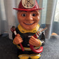 Fireman Talking Cookie Jar 2002 11.5" tall x 6" wide Animated Chief Talk