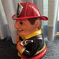 Fireman Talking Cookie Jar 2002 11.5" tall x 6" wide Animated Chief Talk