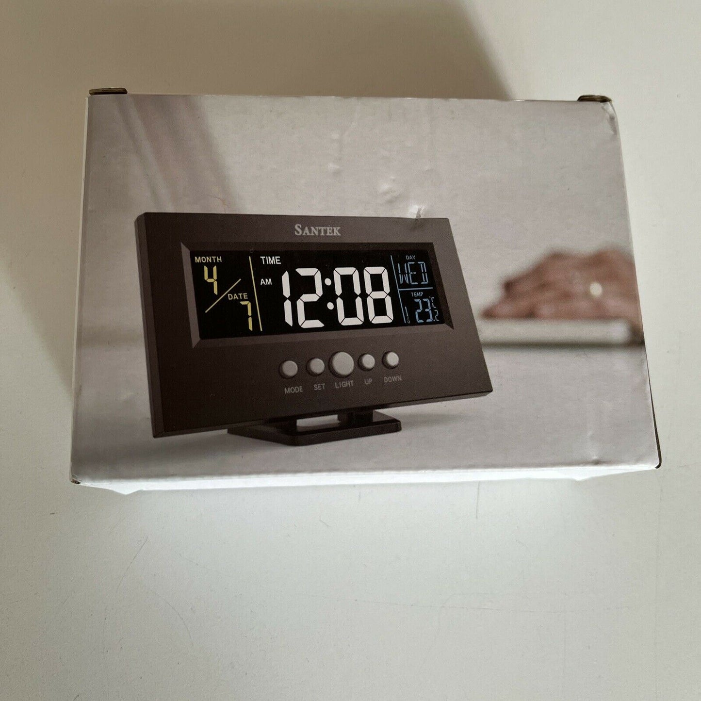 Santek Colourful Digital Clock With Alarm Temperature Retro Unit santek-colourful-digital-clock-with-alarm-temperature-retro-unit