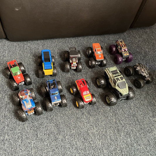 10x lot Assorted Diecast Hot Wheels Mattel Monster Jam Monster Truck