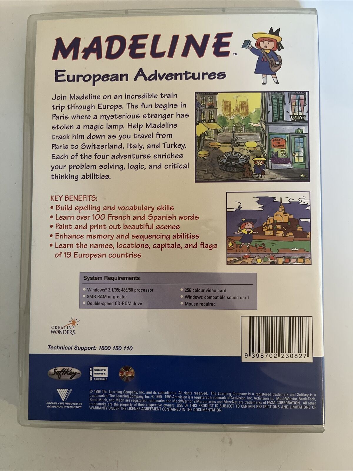 Madeline European Adventures - PC Windows Game. Learn French