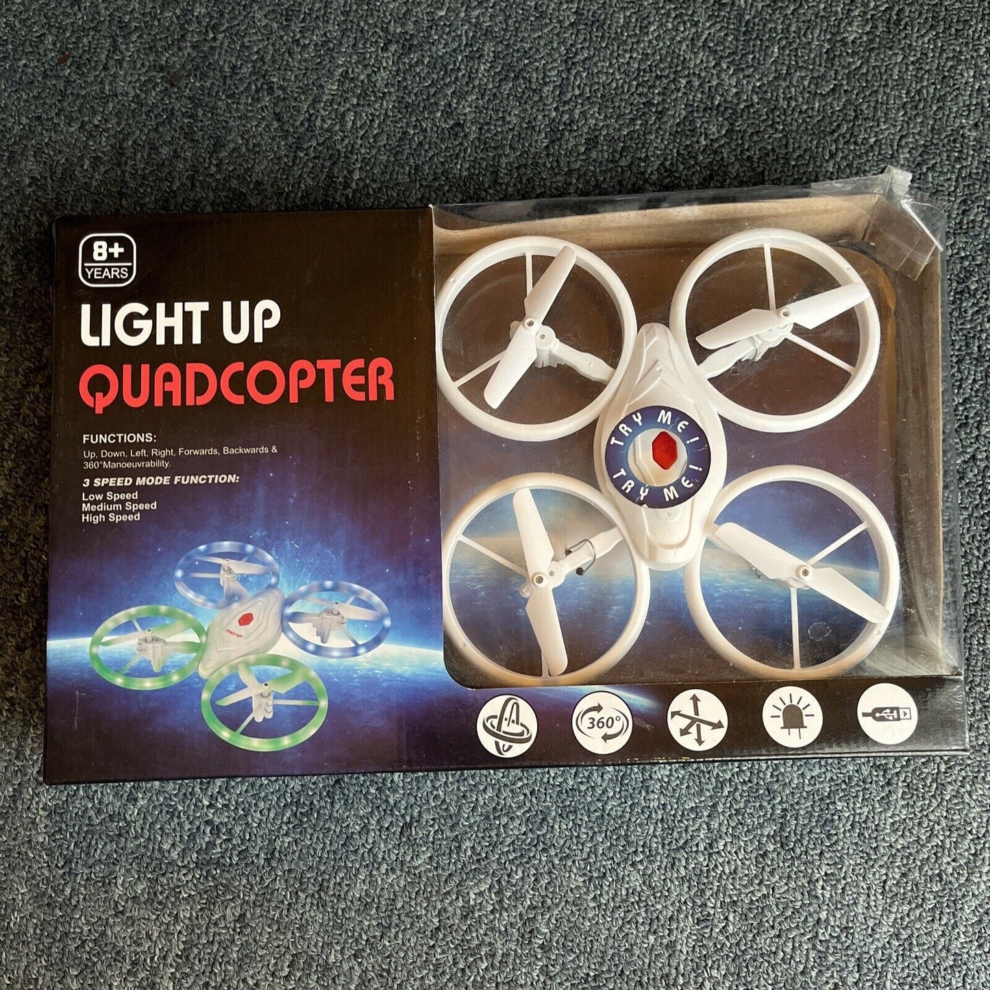 Light Up Quadcopter Toy Remote 3 Speed