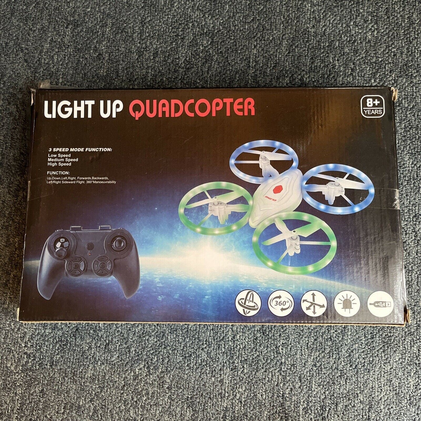 Light Up Quadcopter Toy Remote 3 Speed