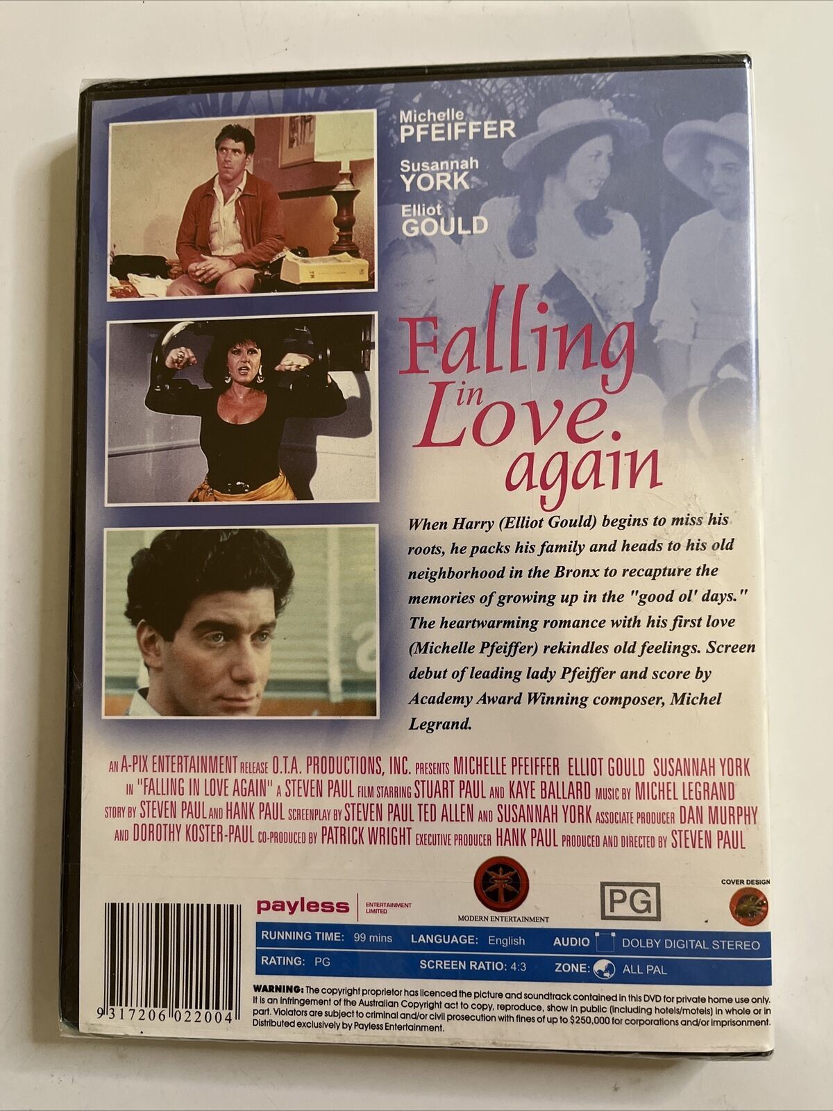 *New Sealed* Falling in Love Again (DVD 1980) Michelle Pfeiffer, Susannah York