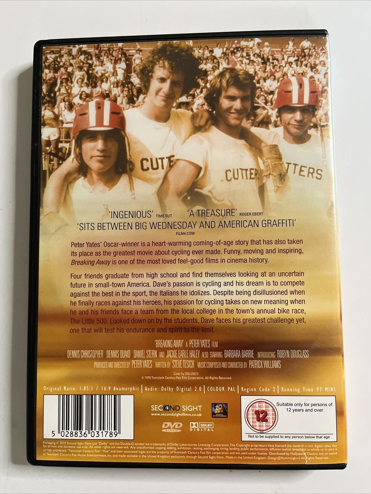 Breaking Away DVD 1979 Dennis Christopher Dennis Quaid NEW