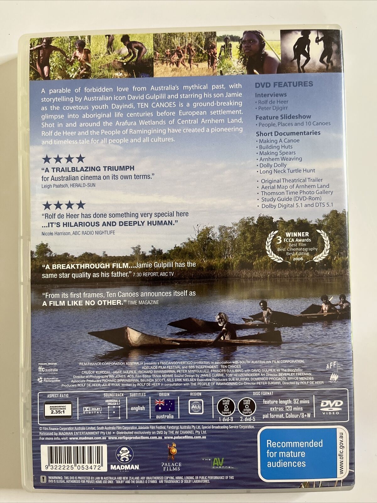 Ten Canoes (DVD, 2006) Crusoe Kurddal. Australian Film NEW All Regions