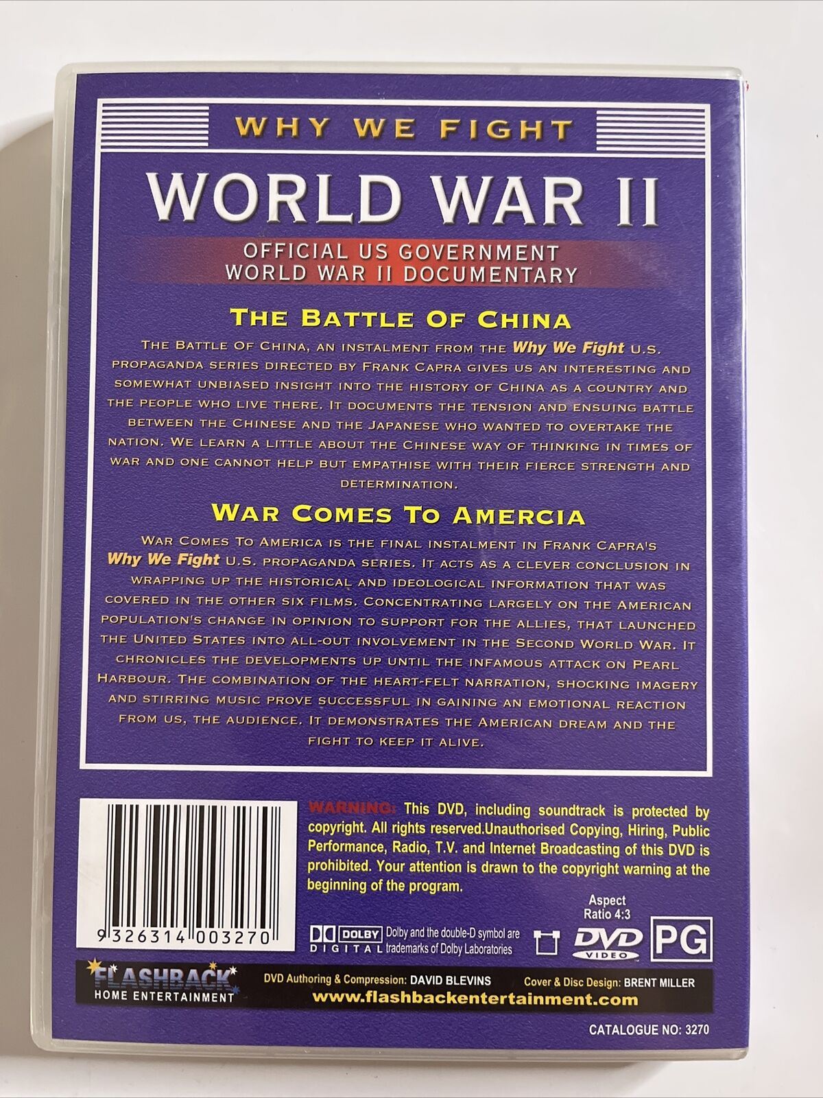 The Battle Of China & War Comes To America (DVD) Frank Capra Film NEW All Region