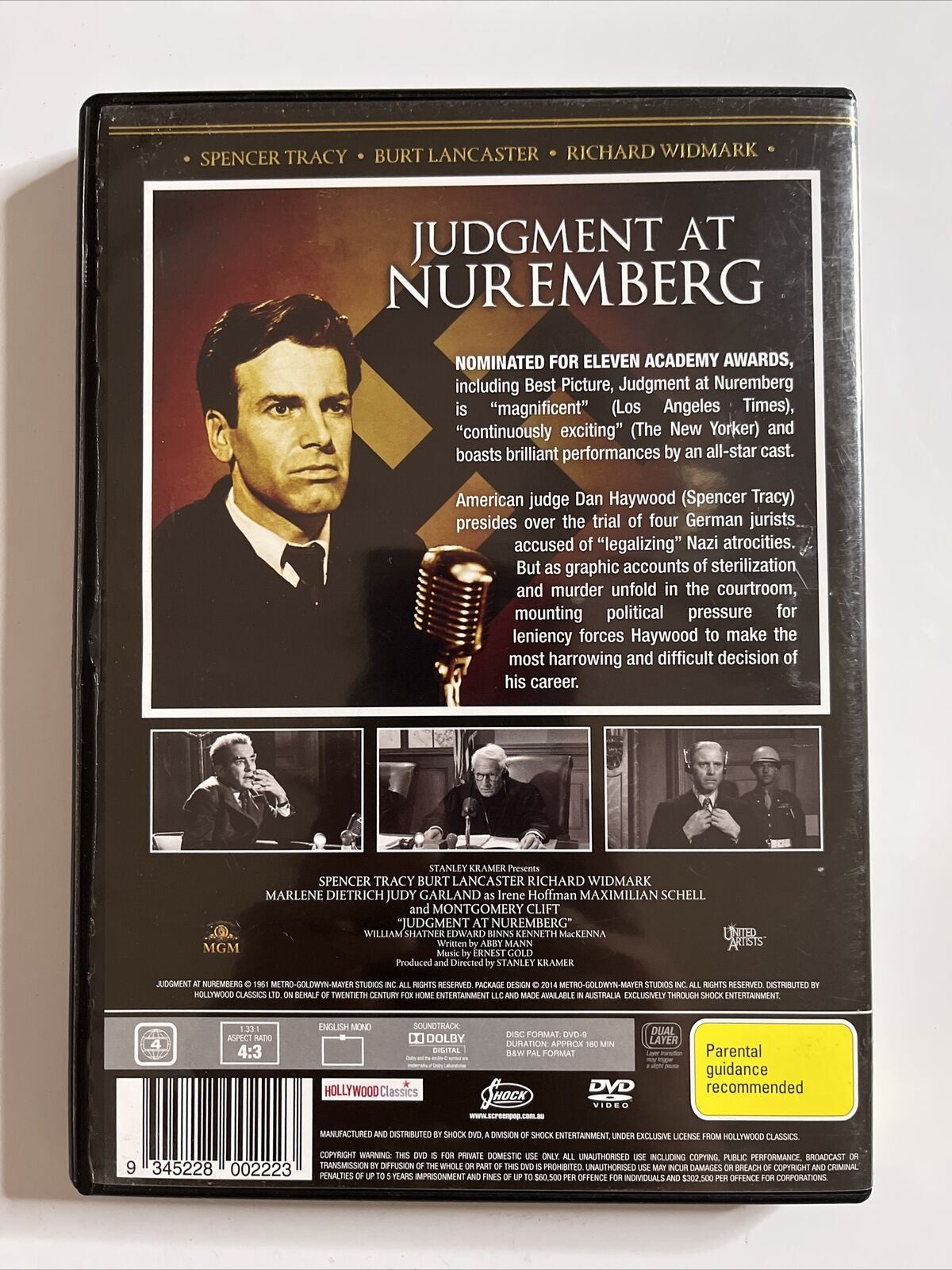 Judgment At Nuremberg (DVD, 1961) Spencer Tracy, Burt Lancaster NEW Region 4