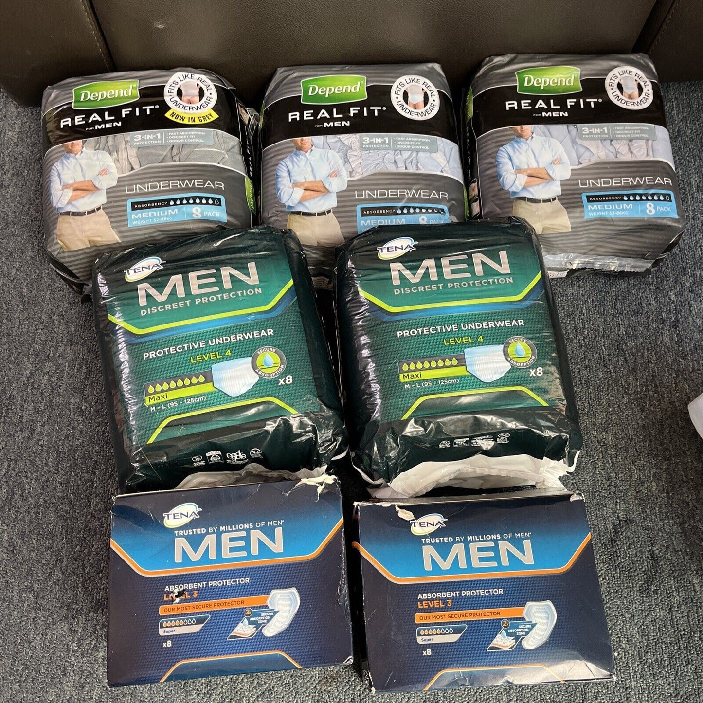 40x men Depend Protective Underwear Medium Fast Absorption Discreet Fit