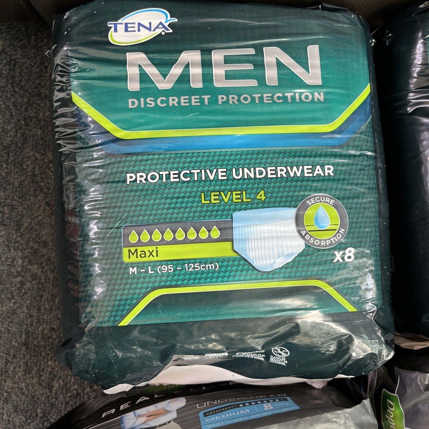 40x men Depend Protective Underwear Medium Fast Absorption Discreet Fit