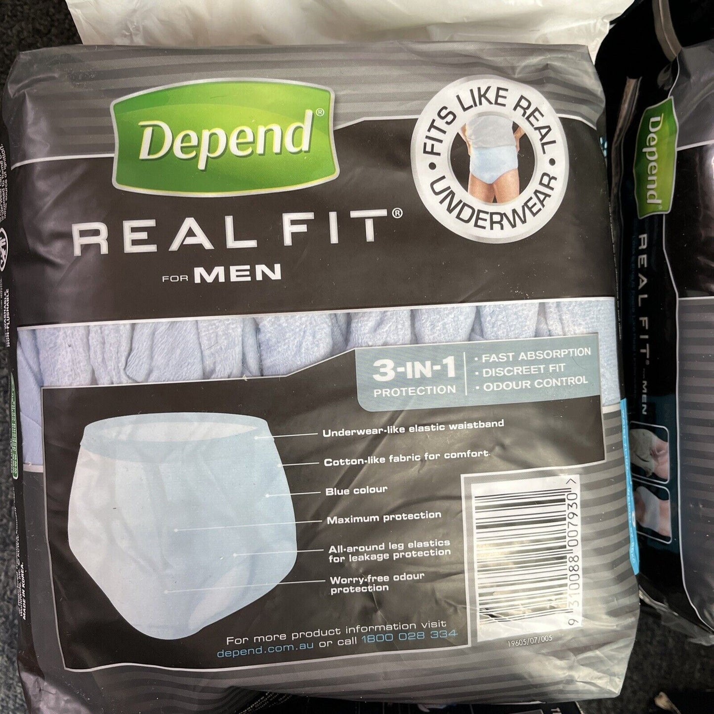 40x men Depend Protective Underwear Medium Fast Absorption Discreet Fit