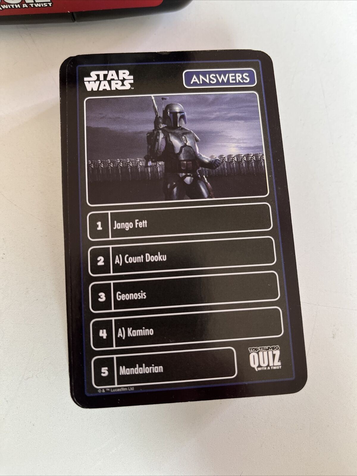 Top Trumps Star Wars Quiz