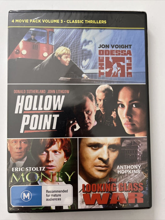 Hollow Point / Money / The Looking Glass War /The Odessa File DVD NEW All Region