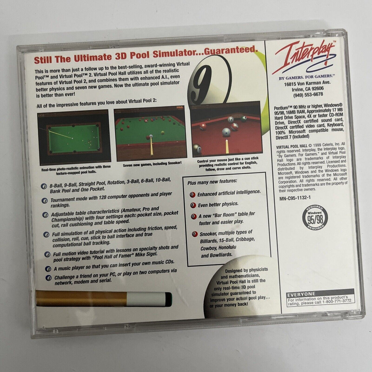 Retro Computer Pool Virtual Pool Hall - PC Windows Vintage Retro Game – Retro Unit