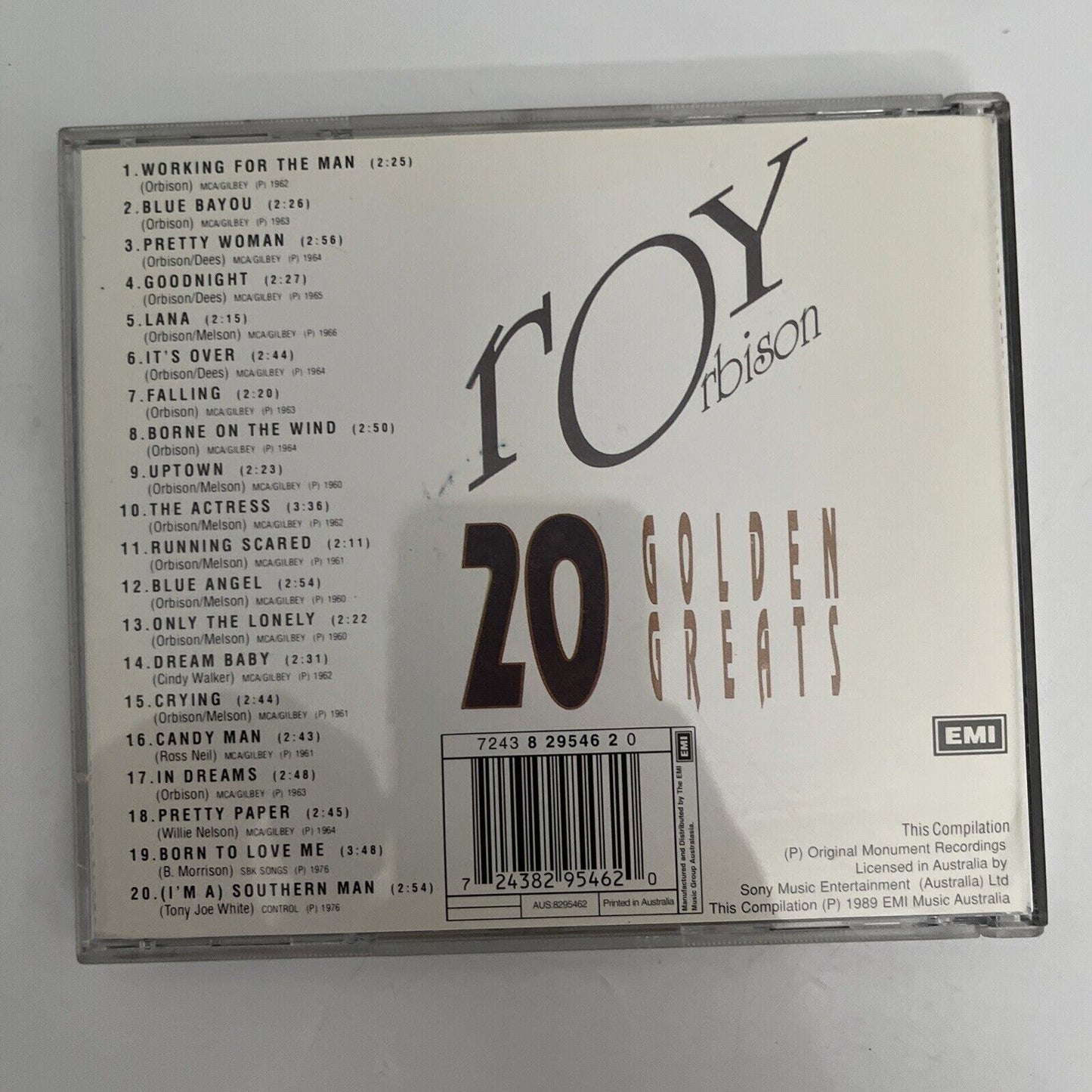 Roy Orbison – 20 Golden Greats (CD, 2003) Album