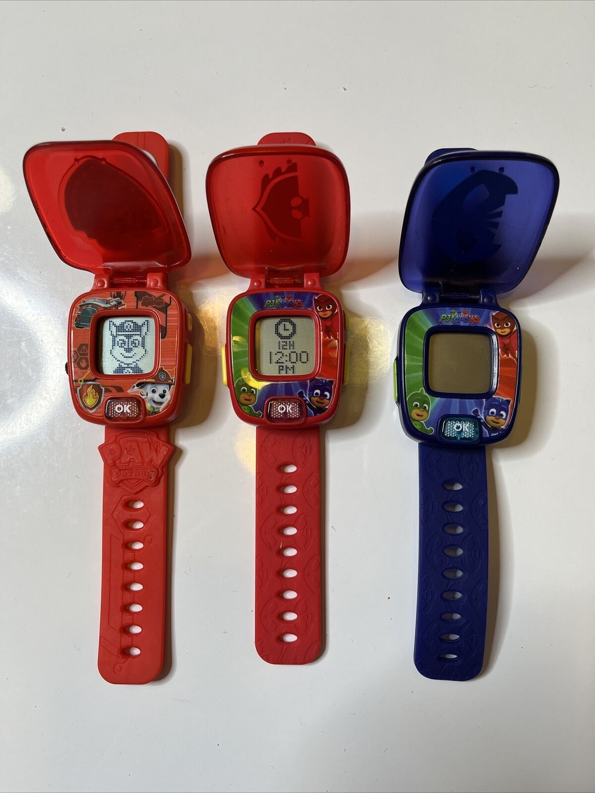 3x PJ Masks + Paw Patrol Learning Watches with 4 in-built games