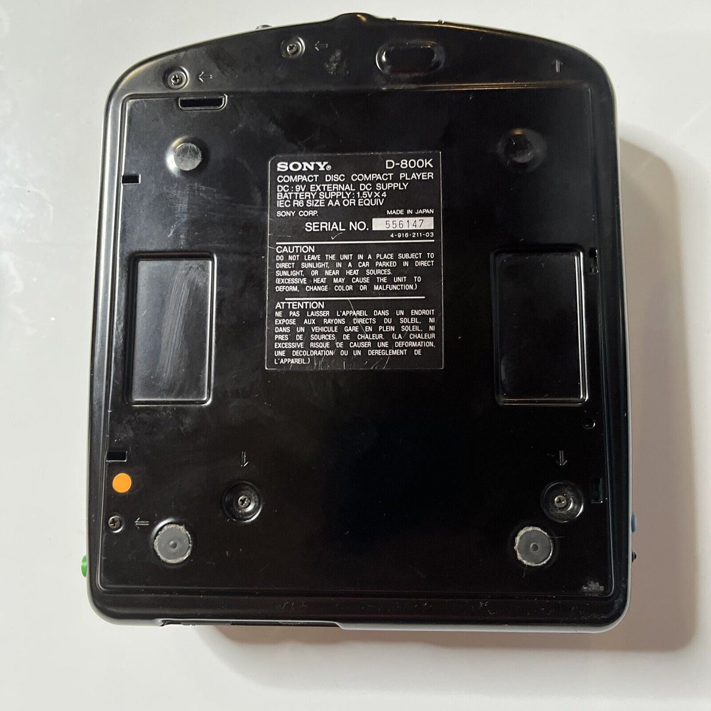 Vintage Sony Car Discman Walkman D-800K CD Player Anti-Shock 1989