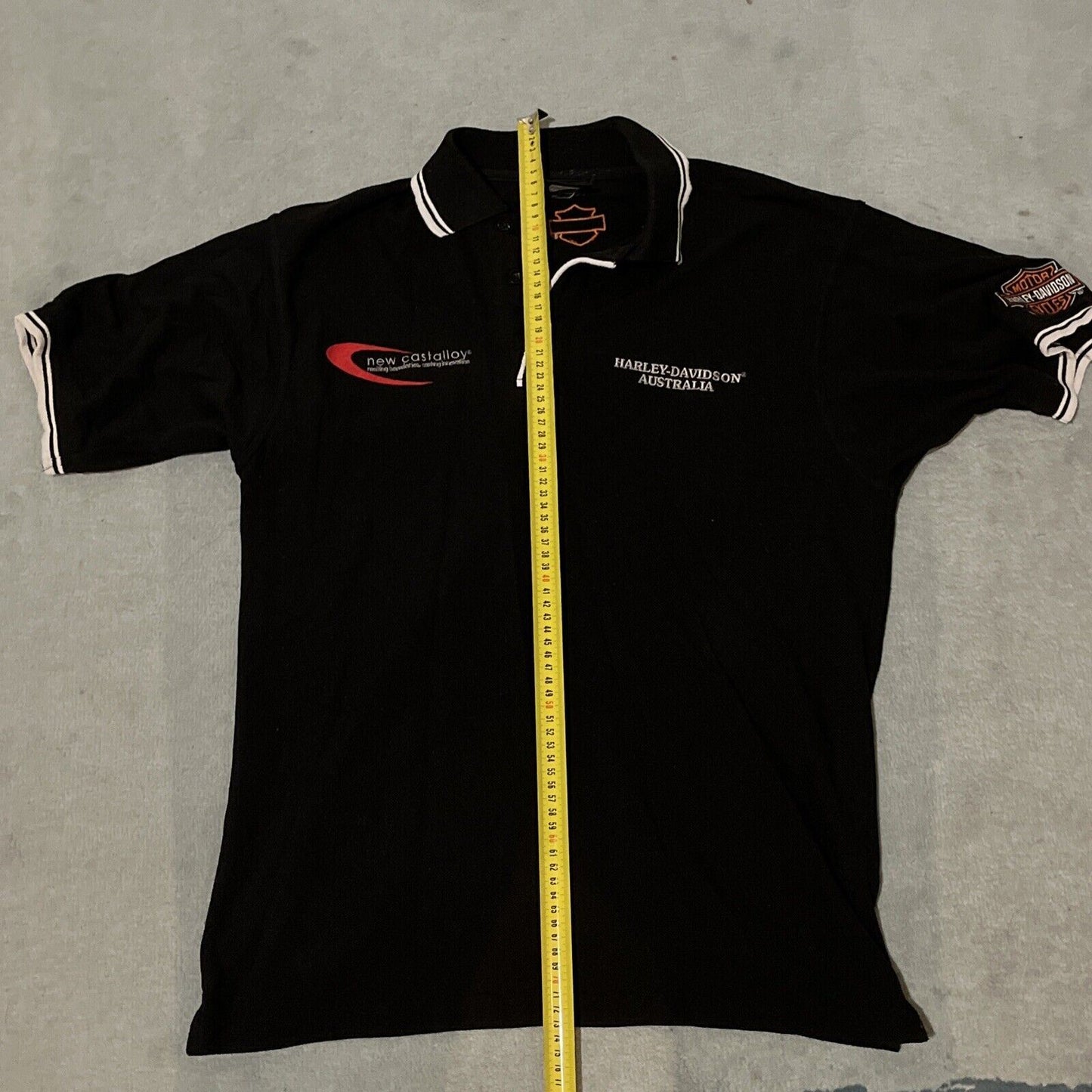 Harley Davidson Australia Castalloy Shirt Short Sleeve Black Large Authentic