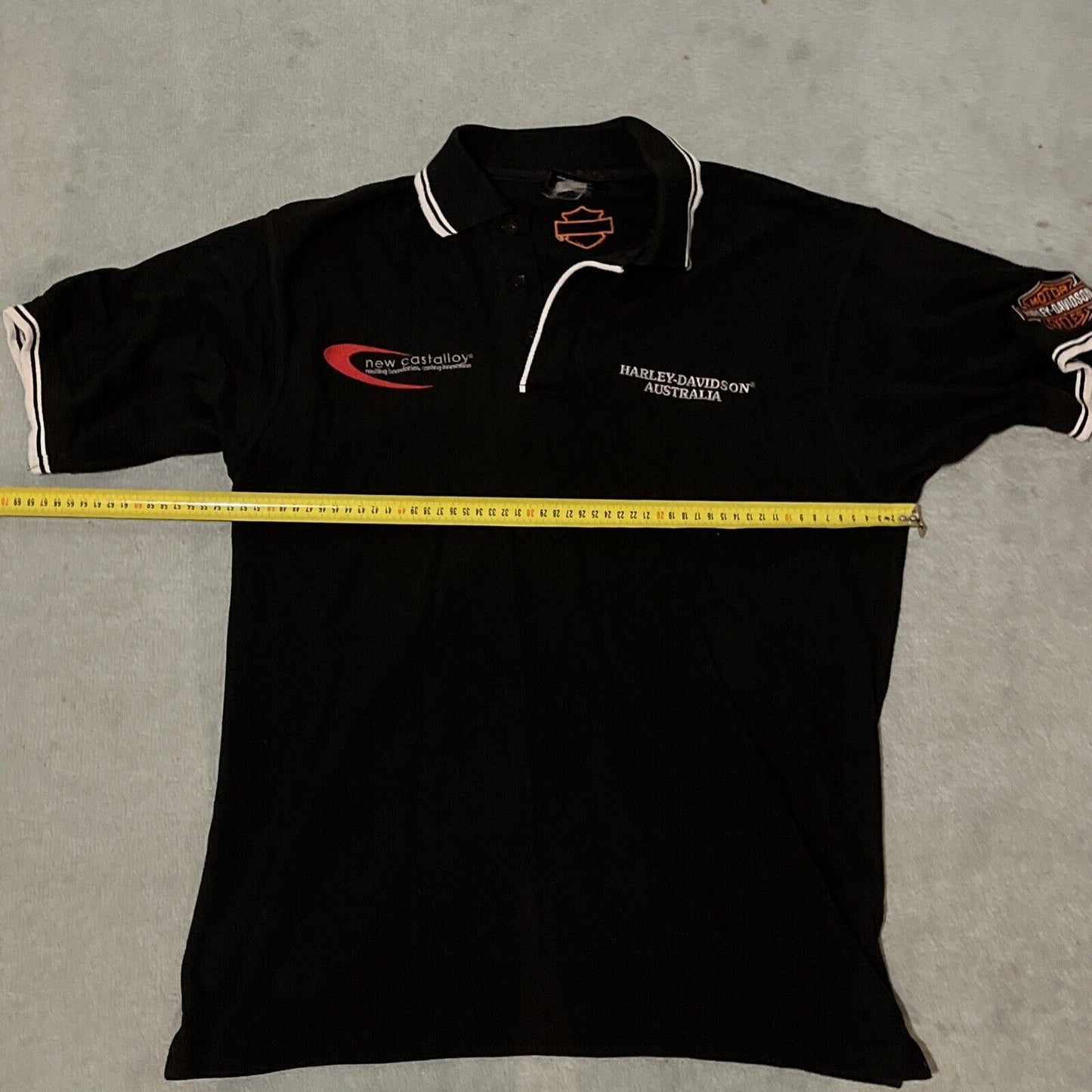 Harley Davidson Australia Castalloy Shirt Short Sleeve Black Large Authentic