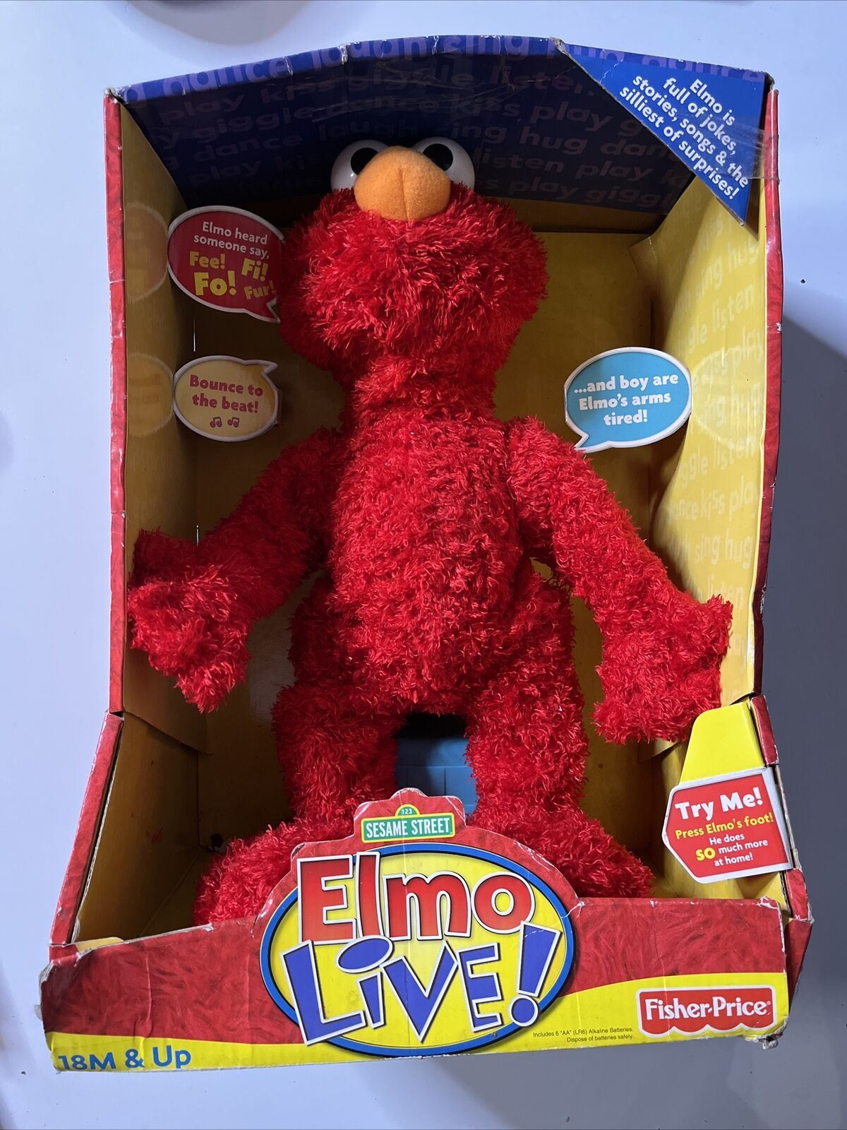 Sesame Street Elmo Live! Doll Plush Figure 2008