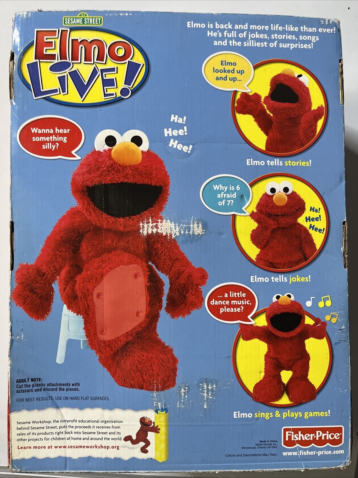 Sesame Street Elmo Live! Doll Plush Figure 2008 – Retro Unit