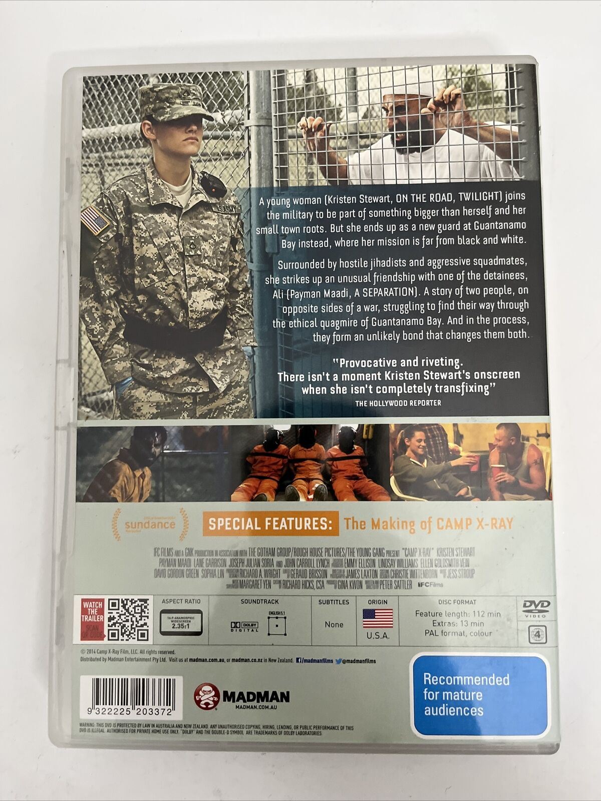 Camp X-Ray (DVD, 2014) Kristen Stewart, Peyman Moaadi. Region 4