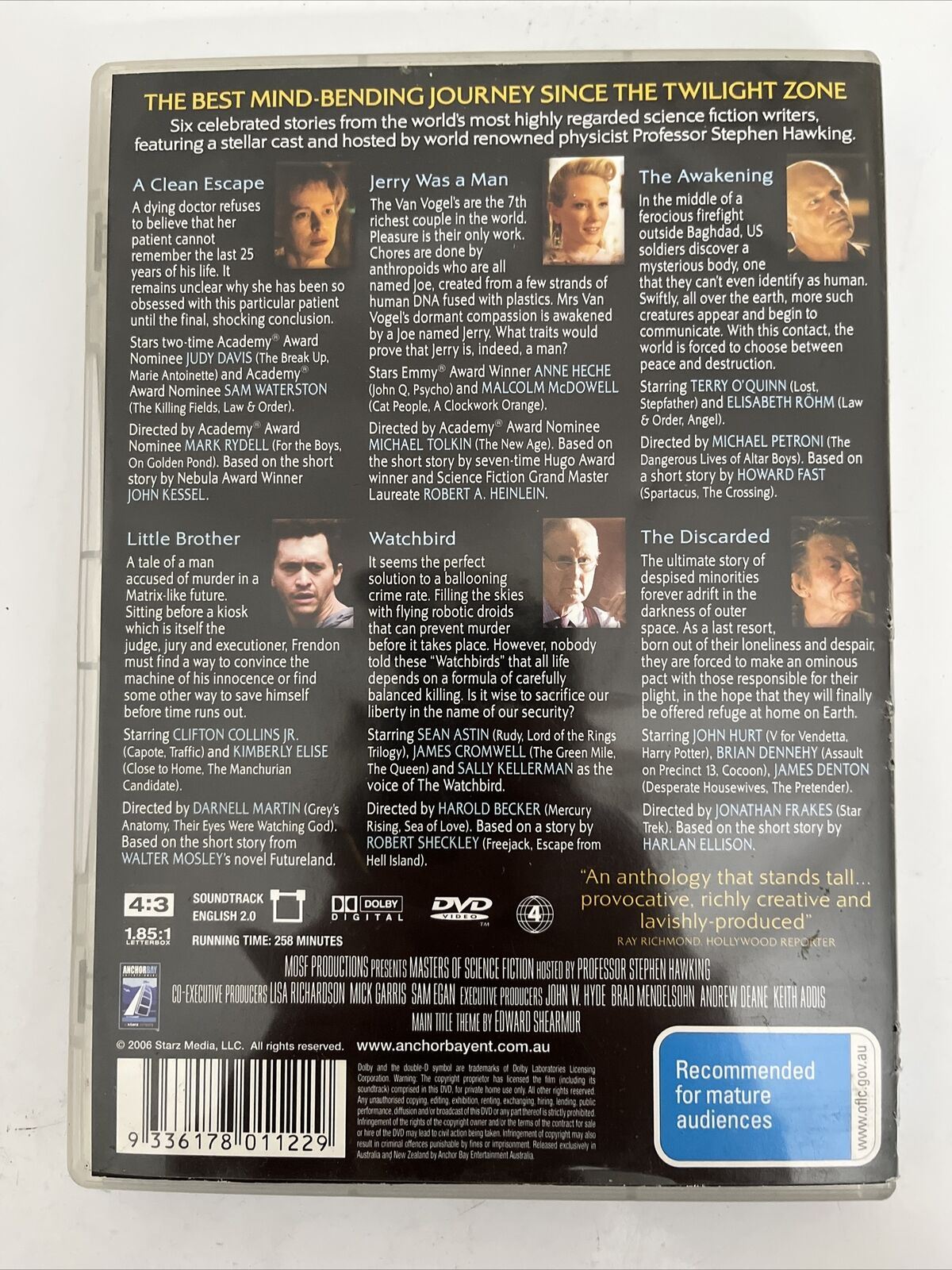 Masters Of Science Fiction : Series 1 (DVD, 2-Disc, 2007) Region 4