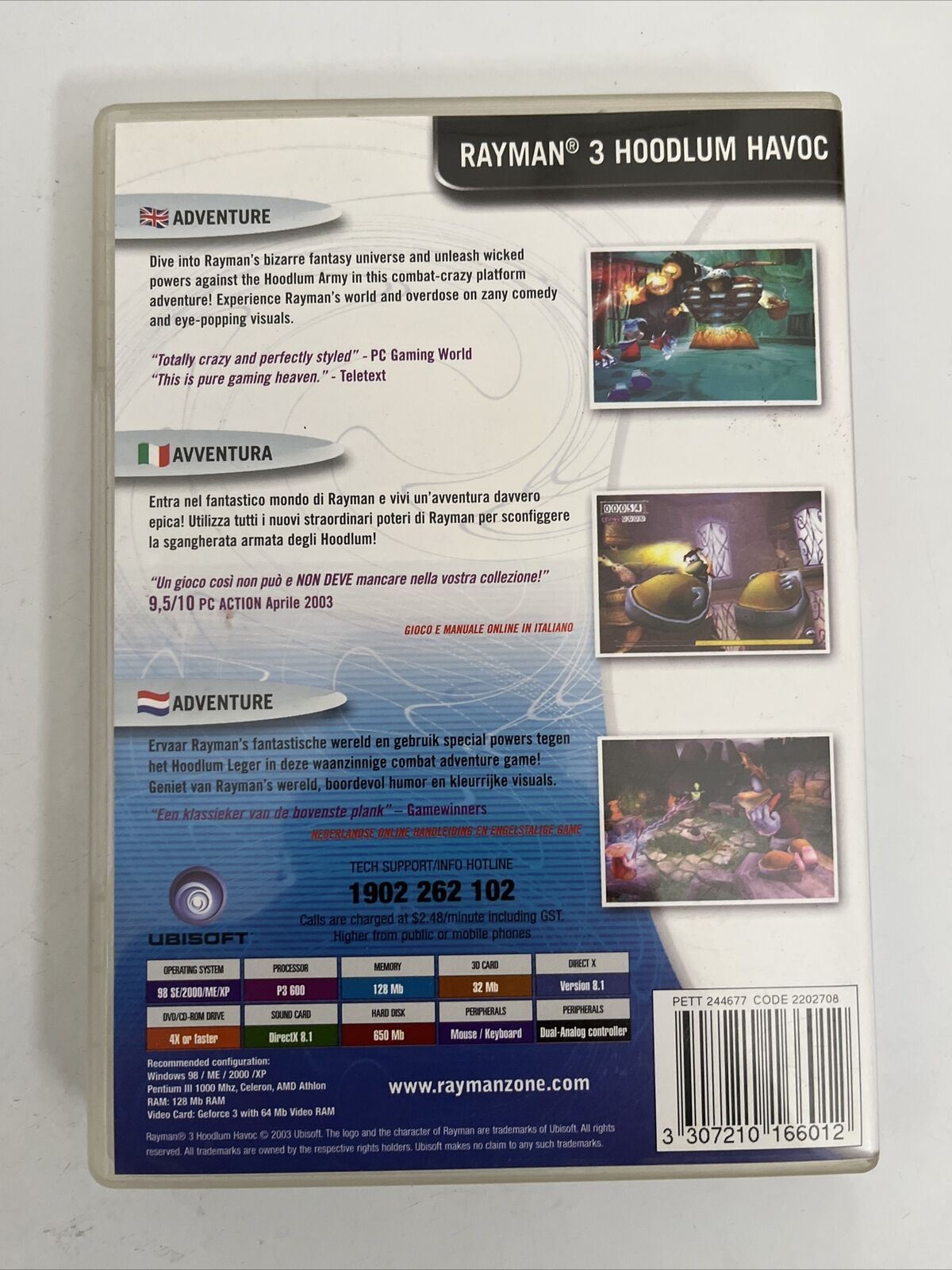 Rayman 3 Hoodlum Havoc - PC DVD Windows Platformer Game