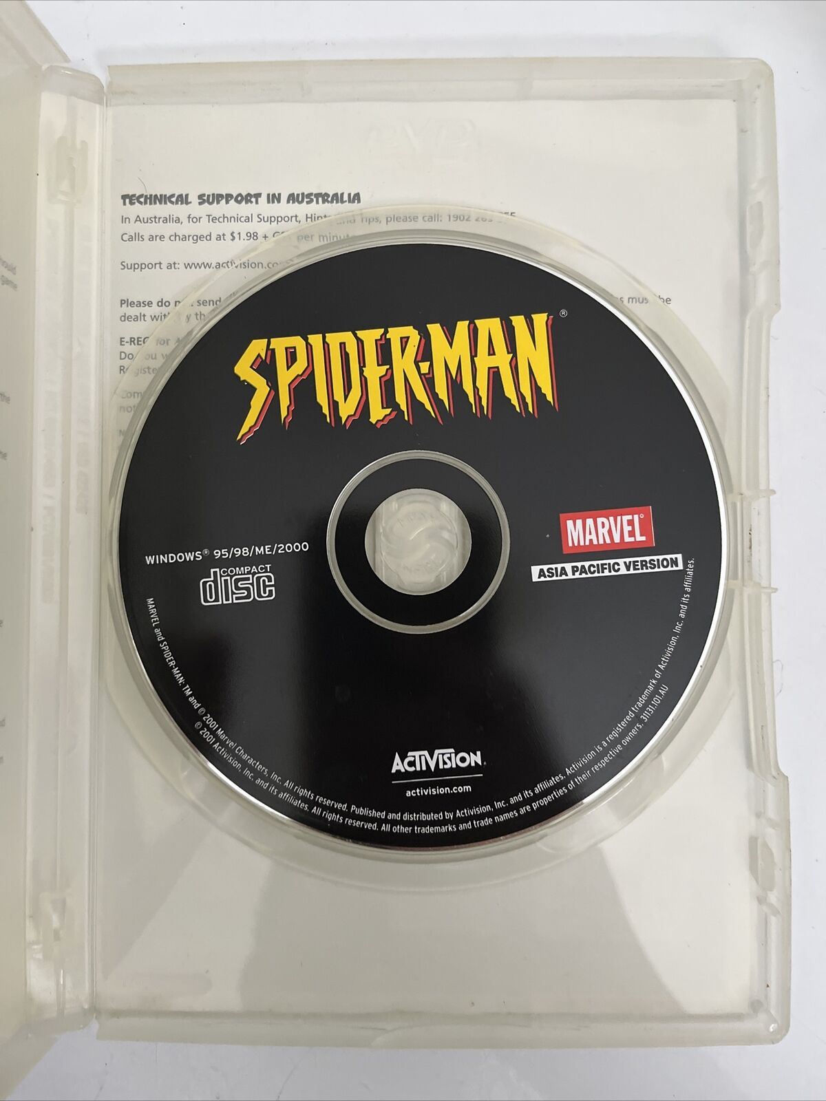 Spider-Man PC CD-ROM Game Activision 2001 Windows 95/98/Me/2000