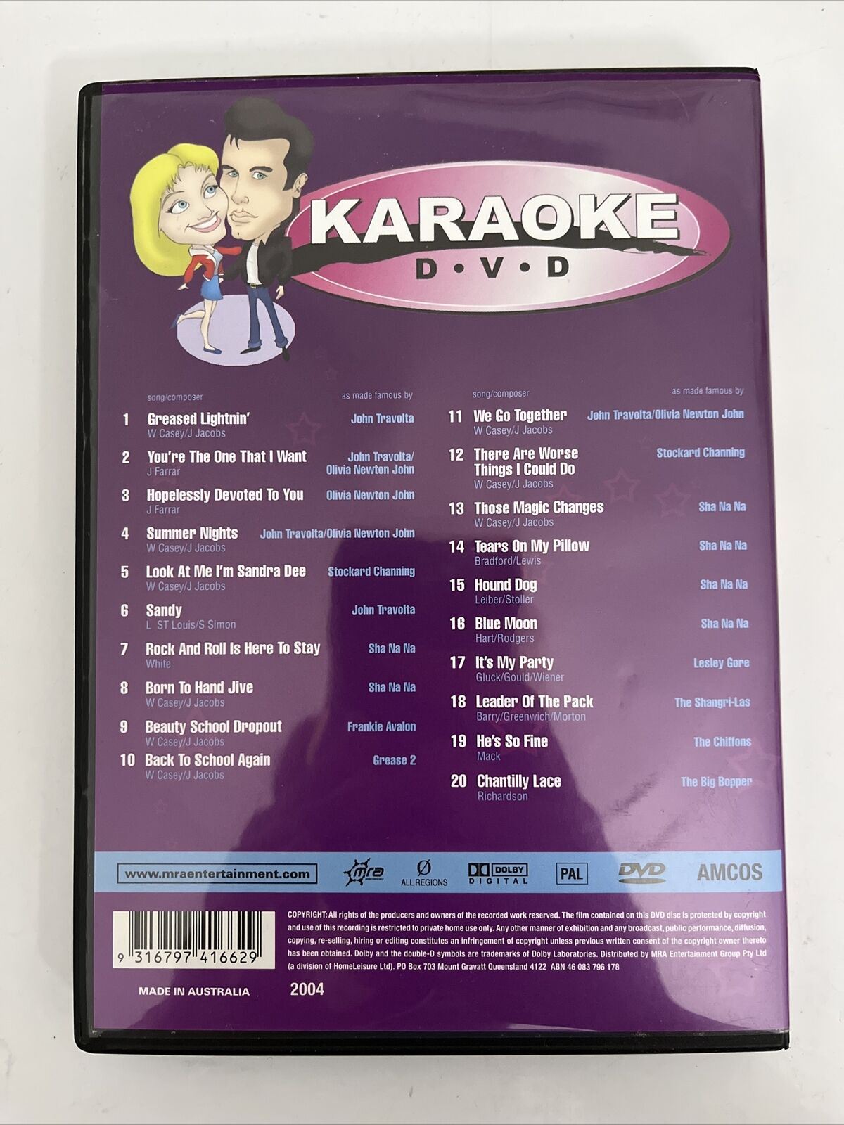 Karaoke - Grease & Rock 'n' Roll Hits (DVD) All Regions