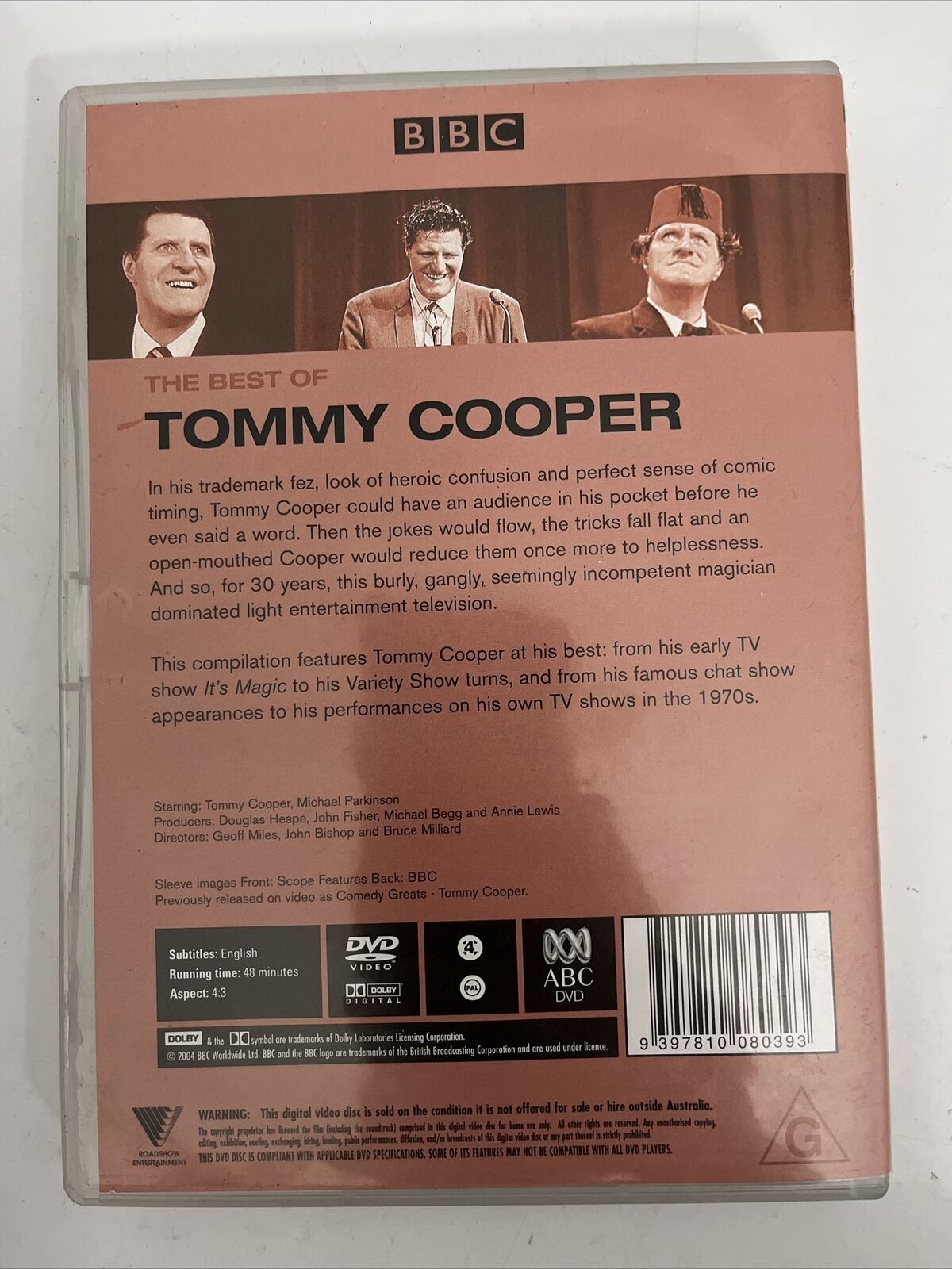 The Best Of Tommy Cooper (DVD) Tommy Cooper, Michael Parkinson BBC Region 4