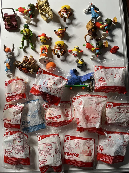 26x Mixed lot McDonald's Promotional Toy Sonic Space Jam Jurassic Park Warner Br