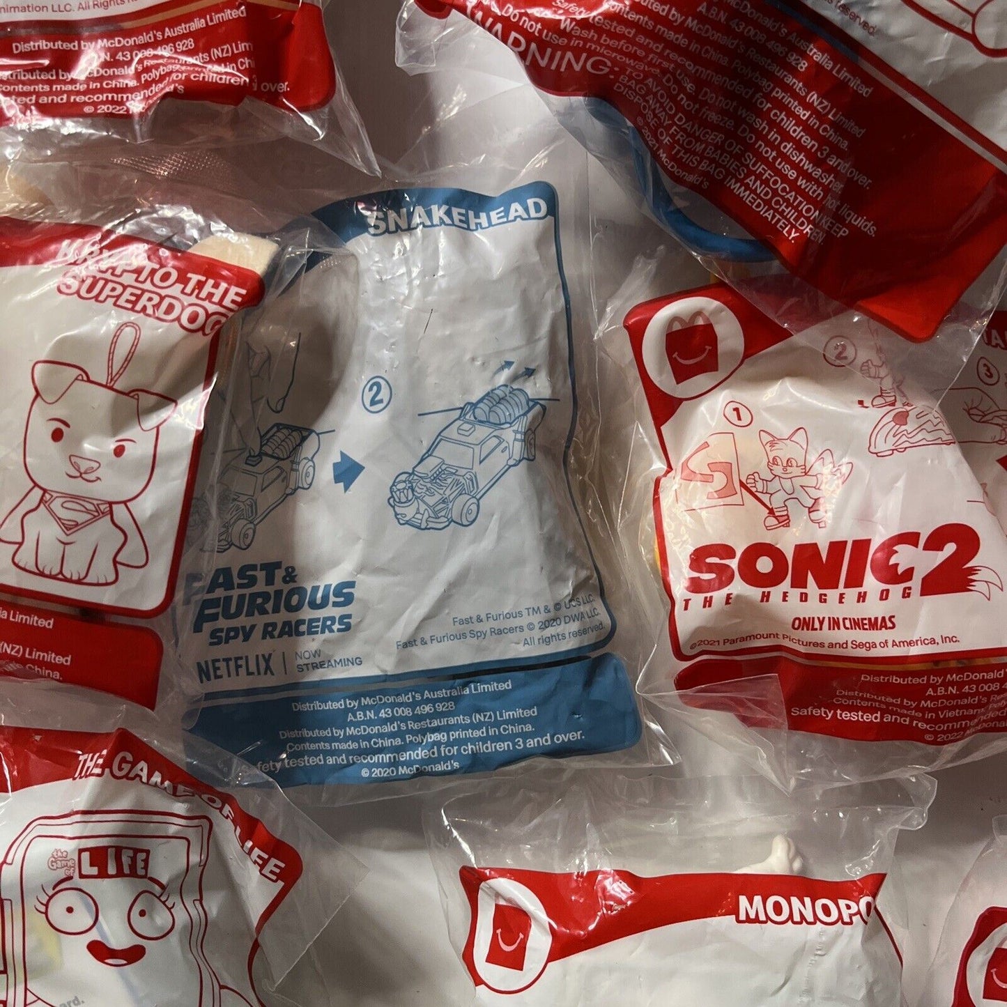 26x Mixed lot McDonald's Promotional Toy Sonic Space Jam Jurassic Park Warner Br